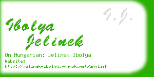 ibolya jelinek business card